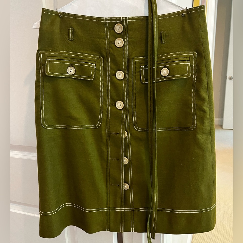 JCREW green skirt